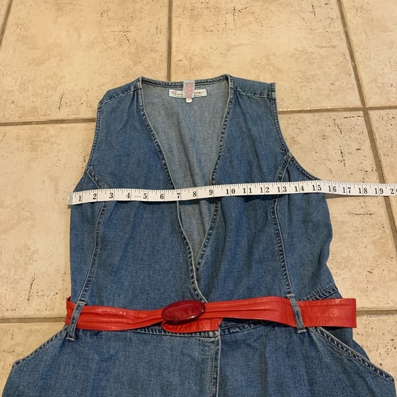 Vintage Gloria Vanderbilt Denim Wrap Dress Size Small - 90s Y2K - Picture 3 of 8